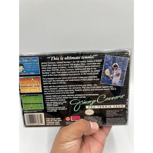 Jimmy Connors Tennis Nintendo NES Game Complete In Box Tested Works - Picture 15 of 16